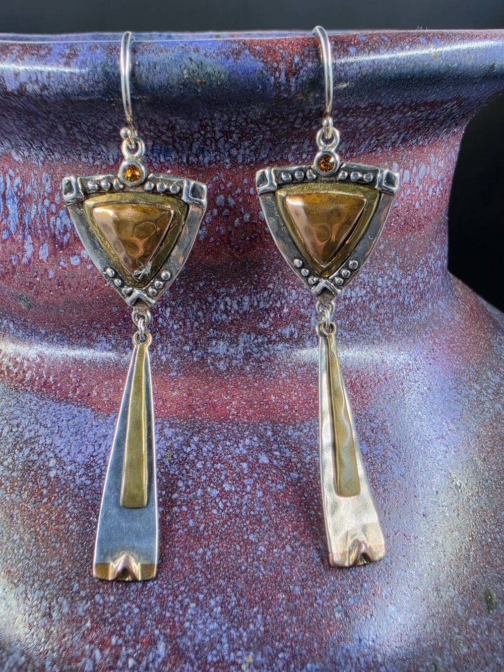 Silpada Sterling and Cooper dangle earrings